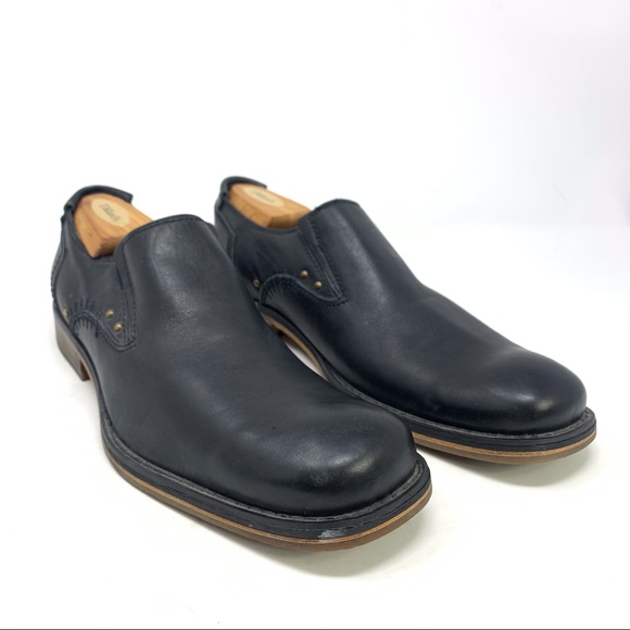 NWOT Bed Stu Men’s Black Leather Slip On Loafers 9 main image 6